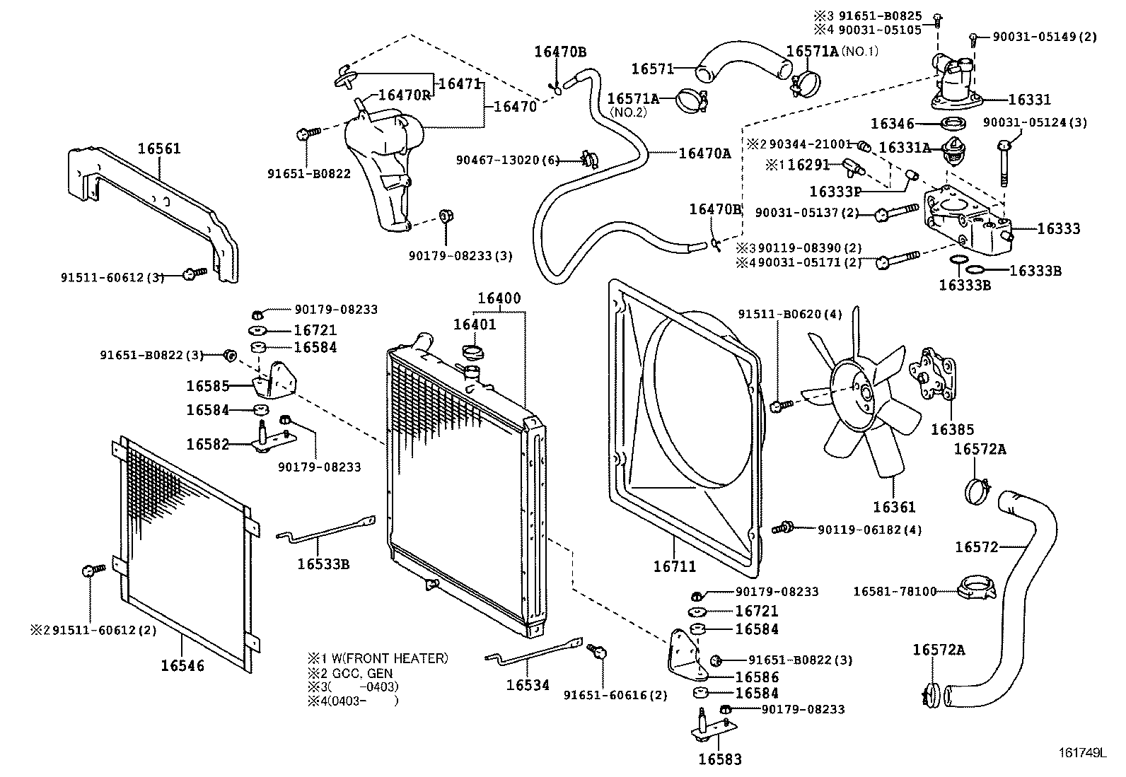 16206-78461 Water Bypass Pipe product image