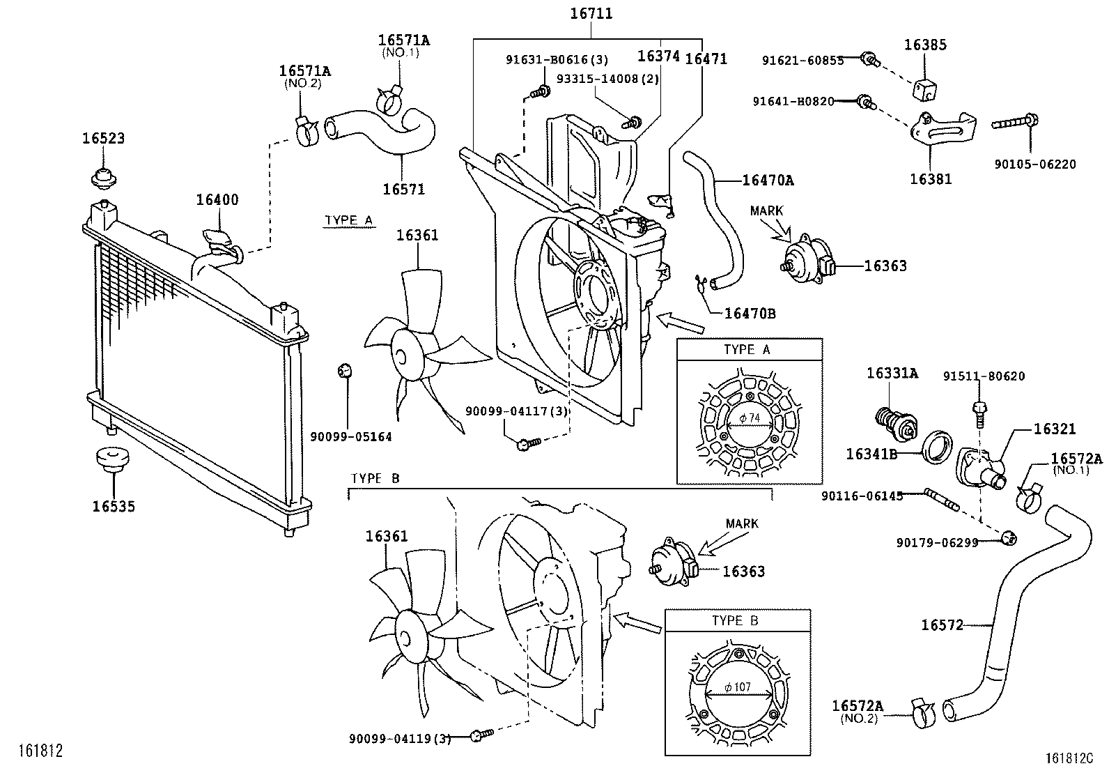 16258-0D020 GASKET(FOR WATER BY-PASS PIPE) product image