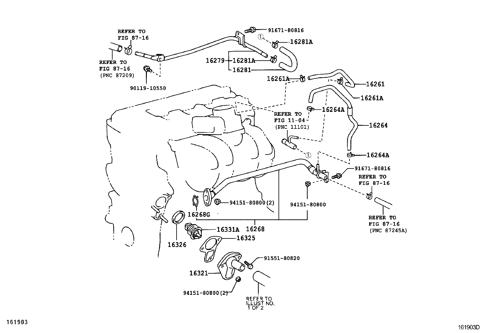 16206-67050 Water Bypass Pipe product image