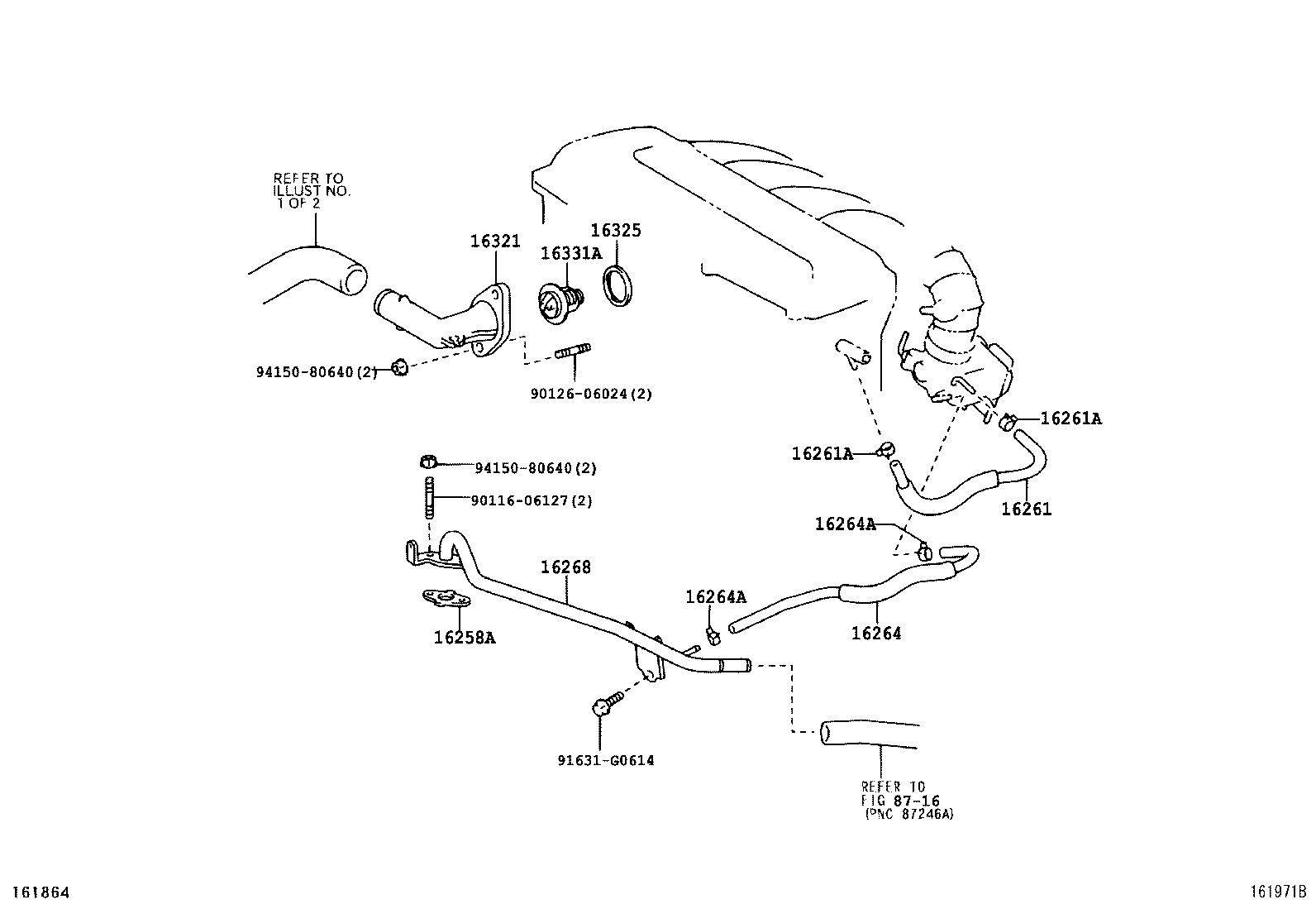 16261-27040 HOSE, WATER BY-PASS product image