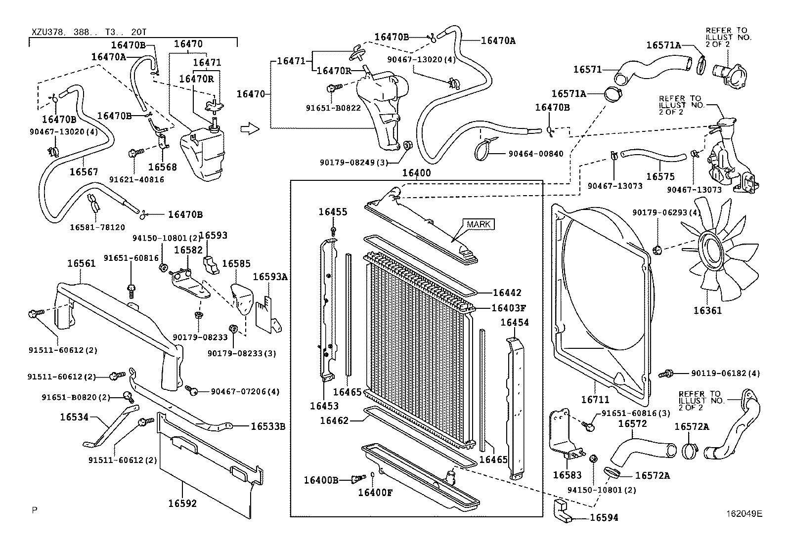 16206-78061 PIPE SUB-ASSY, WATER BY-PASS, NO.3 product image