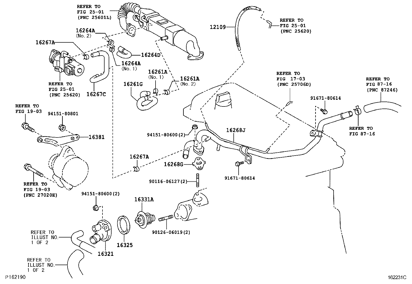 16261-22142 HOSE, WATER BY-PASS product image