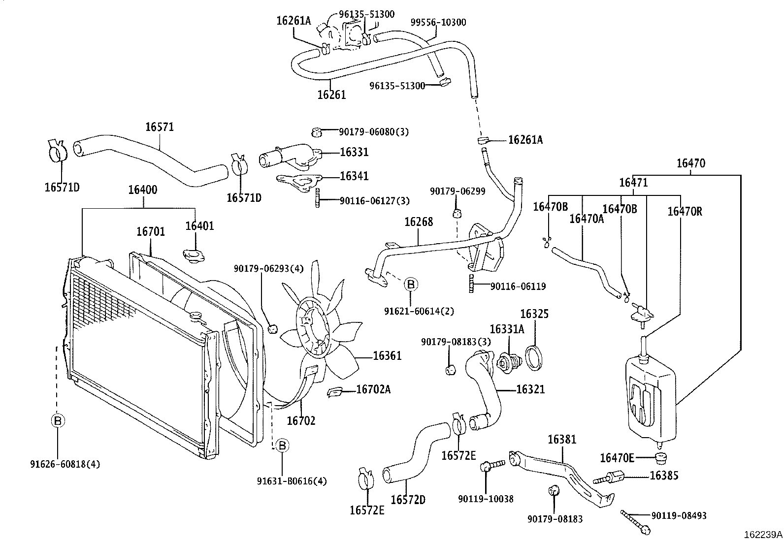16571-54470 HOSE, RADIATOR, INLET product image