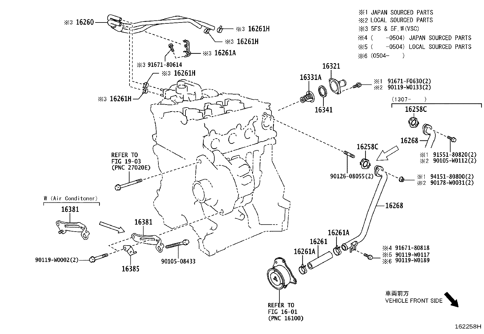16258-40021 GASKET(FOR WATER BY-PASS PIPE) product image
