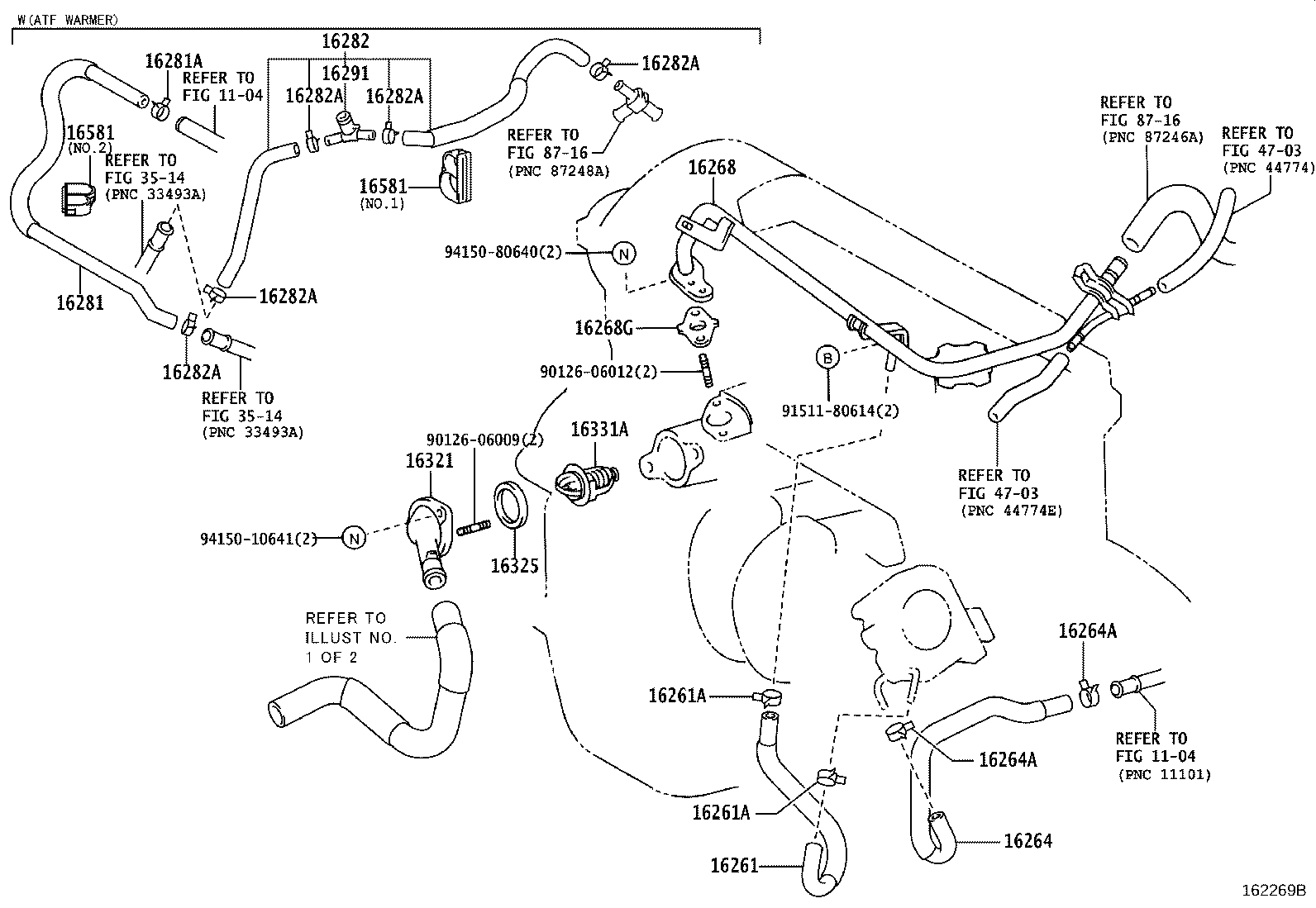 16282-22030 HOSE, WATER BY-PASS, NO.5 product image