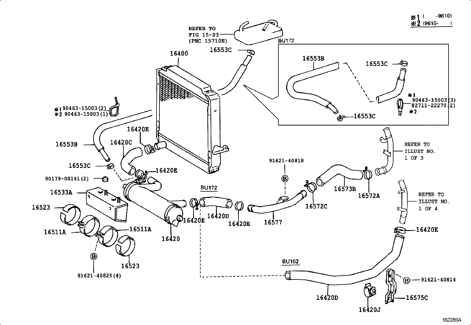 16261-48020 HOSE, WATER BY-PASS, NO.2 product image