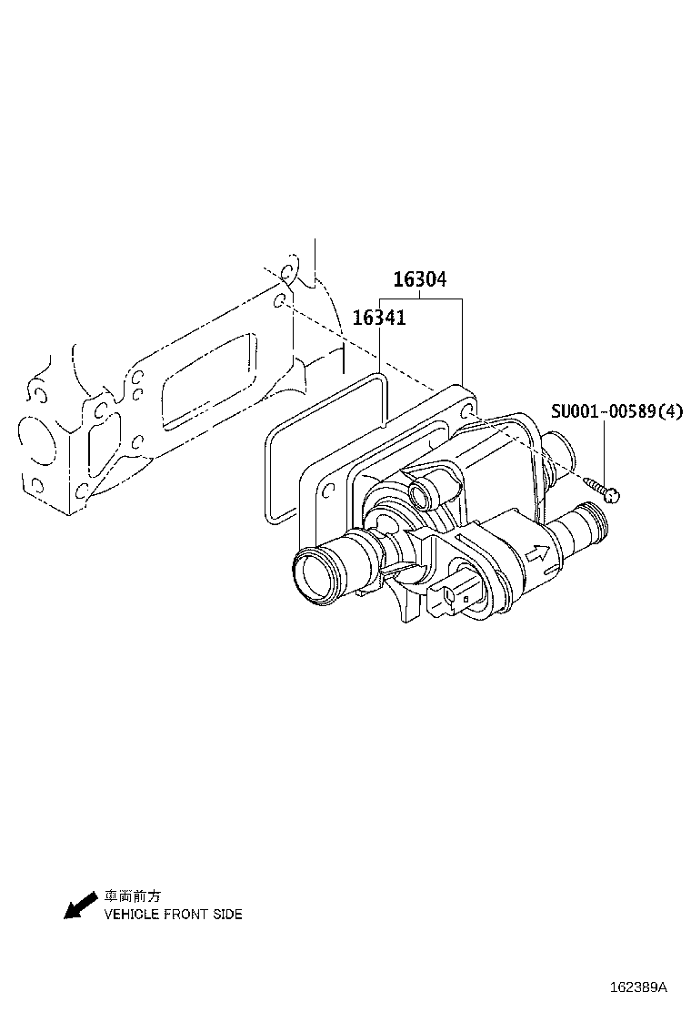 16258-40021 GASKET(FOR WATER BY-PASS PIPE) product image