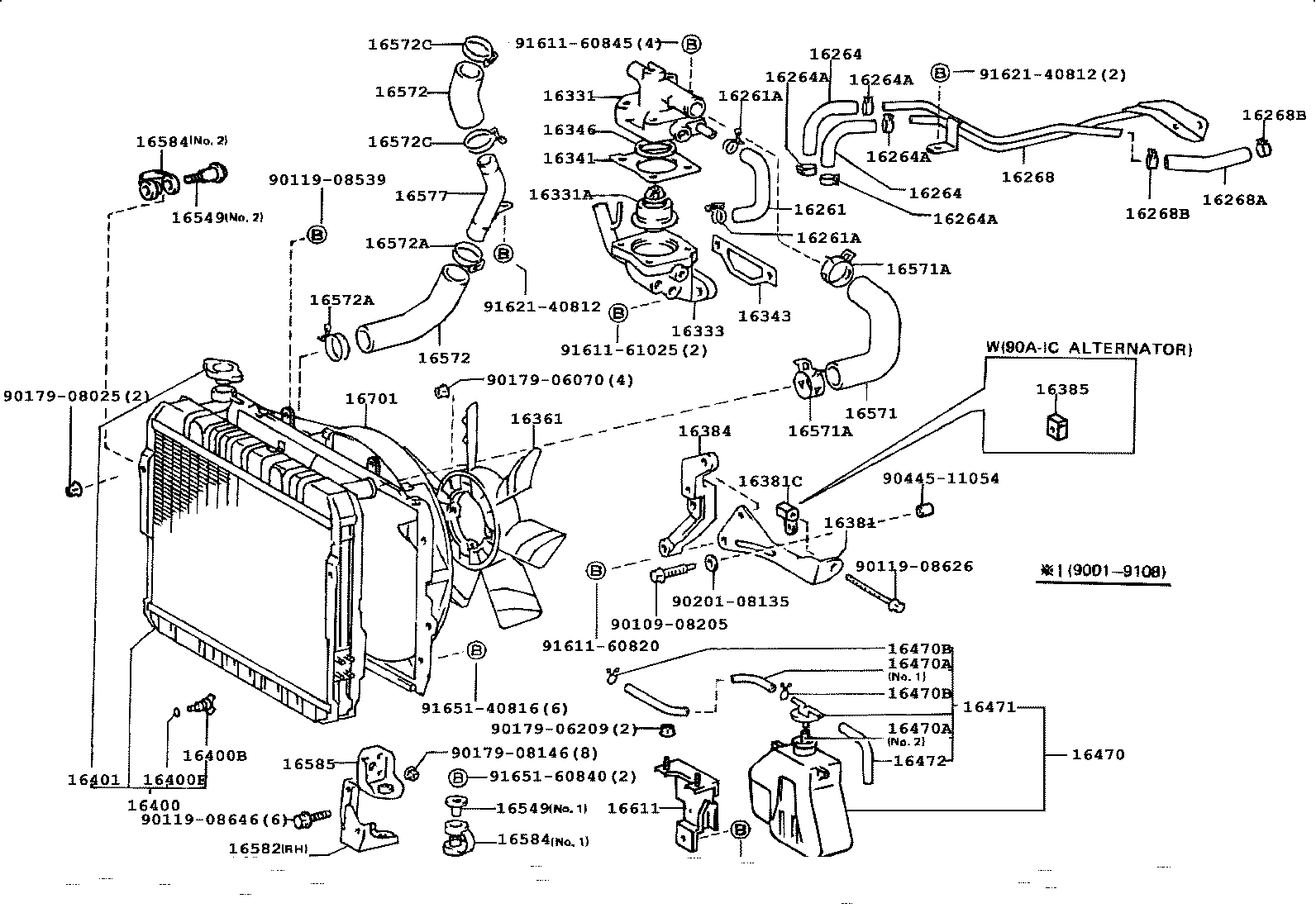 16400-66091 RADIATOR ASSY product image