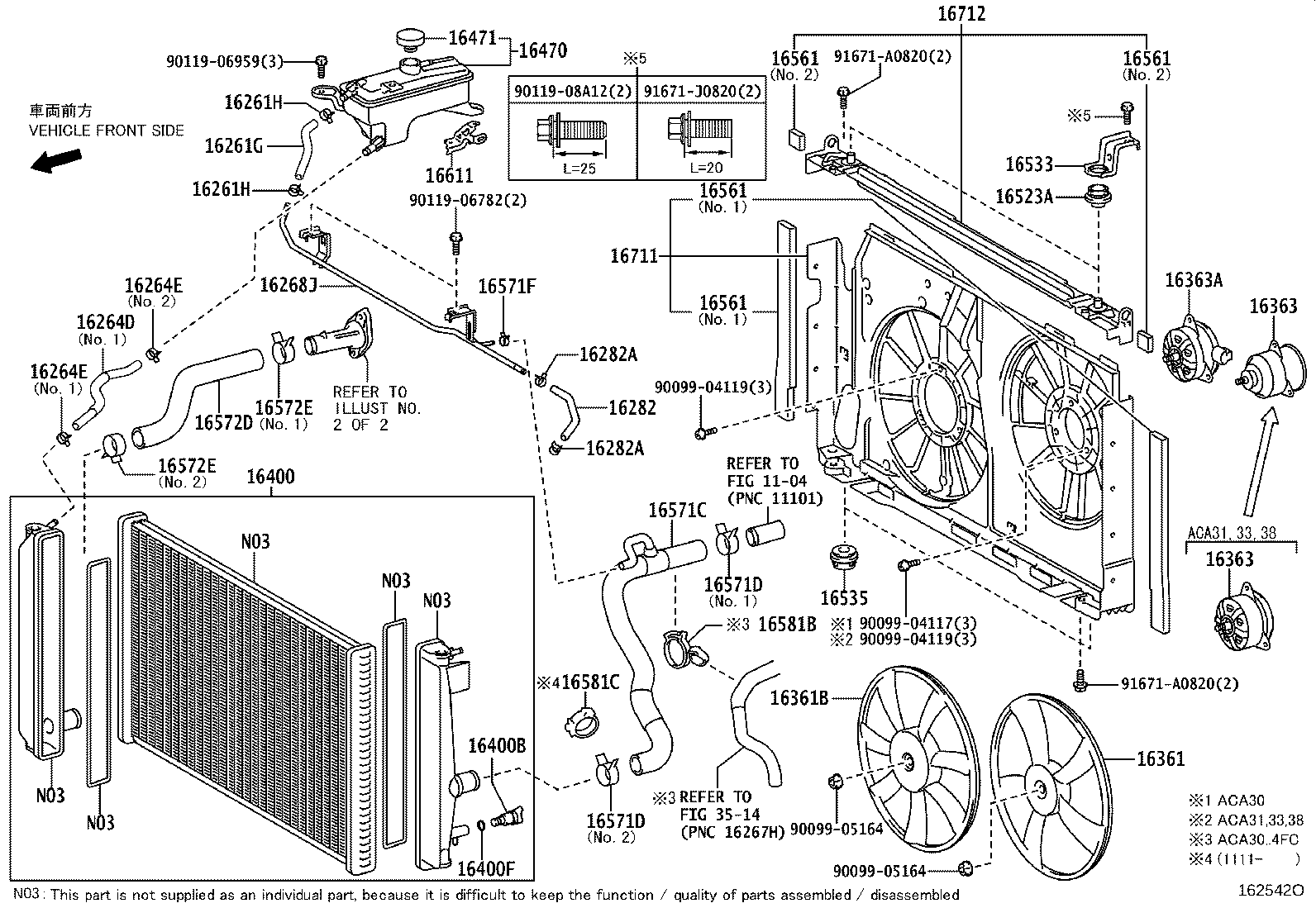 16261-28070 HOSE, WATER BY-PASS product image