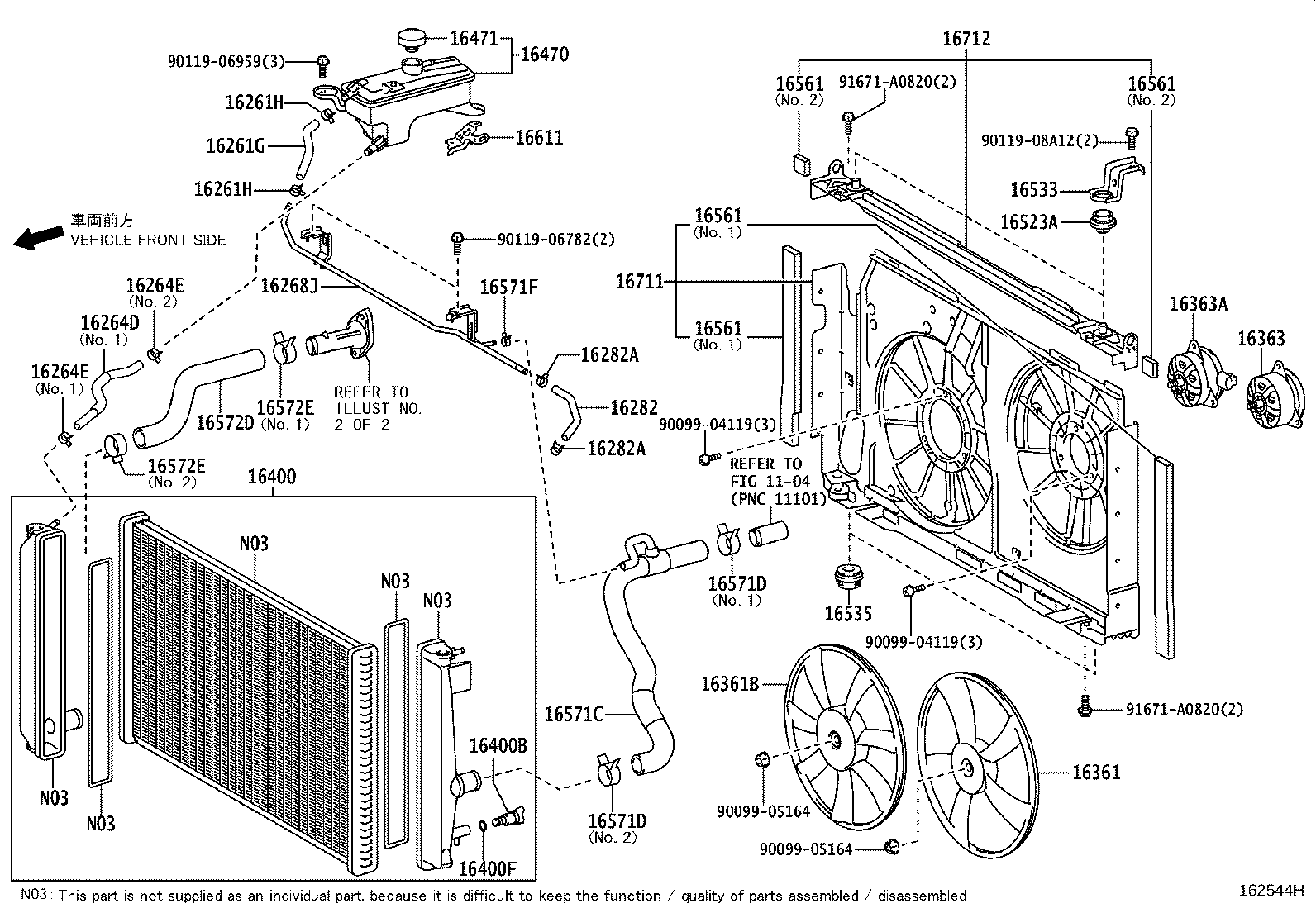 16057-36010 HOSE SUB-ASSY, RADIATOR product image