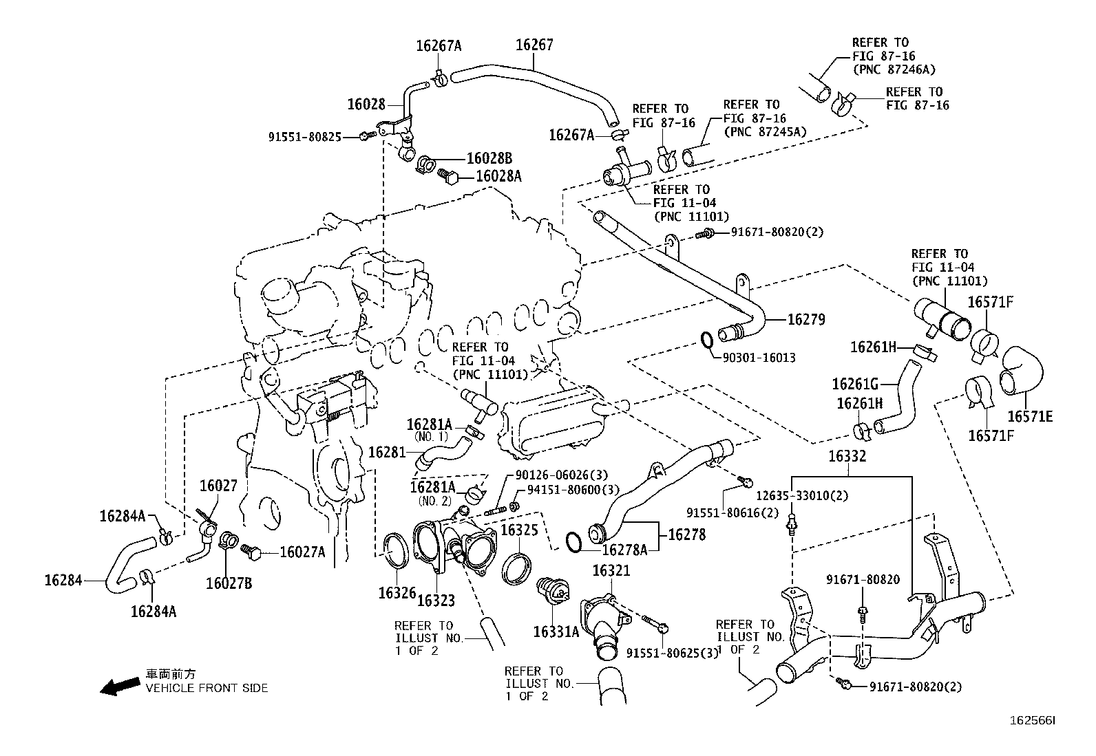 16028-26021 PIPE SUB-ASSY, TURBO WATER, NO.2 product image