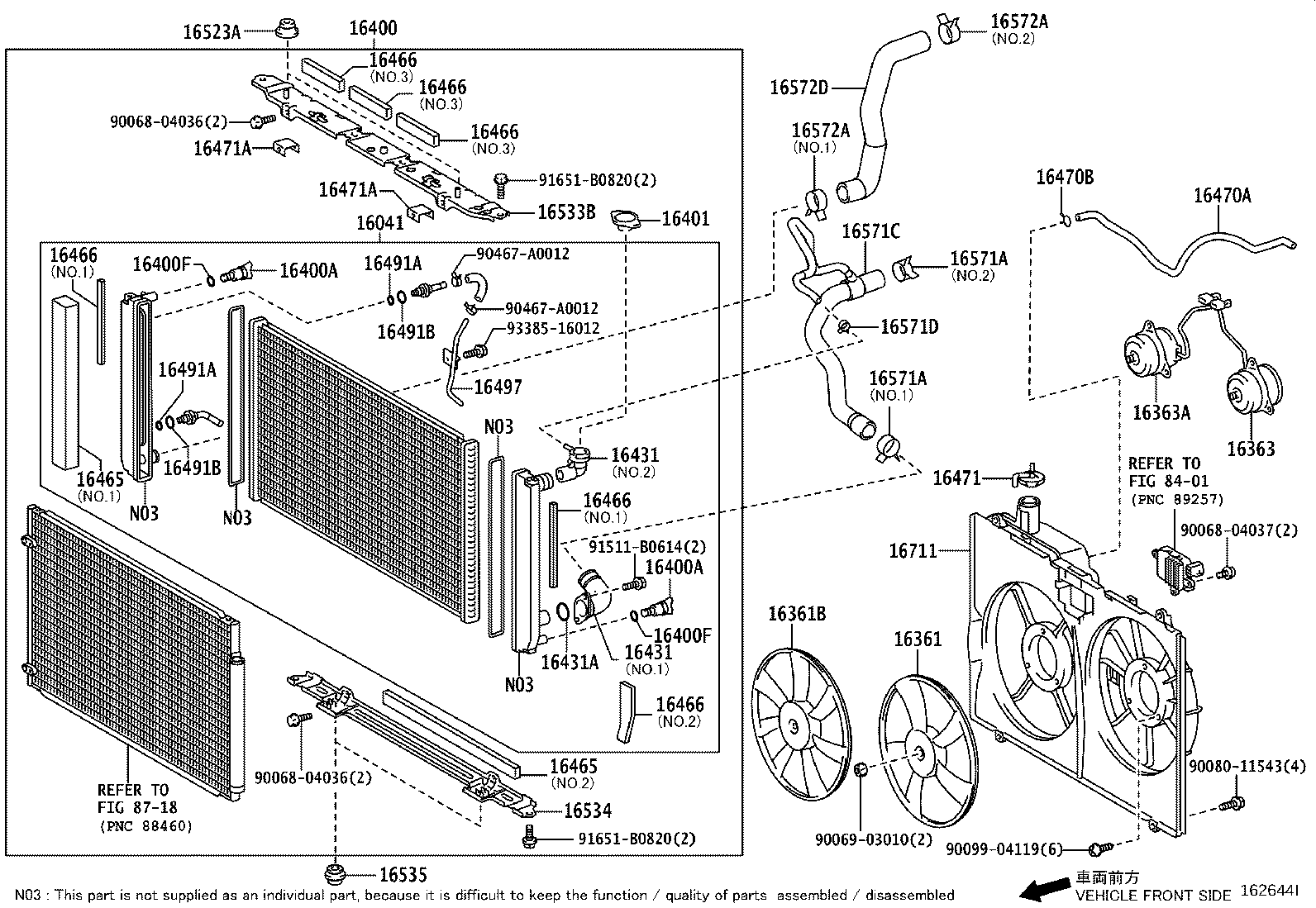 16041-0A413 RADIATOR ASSY, NO.2 product image