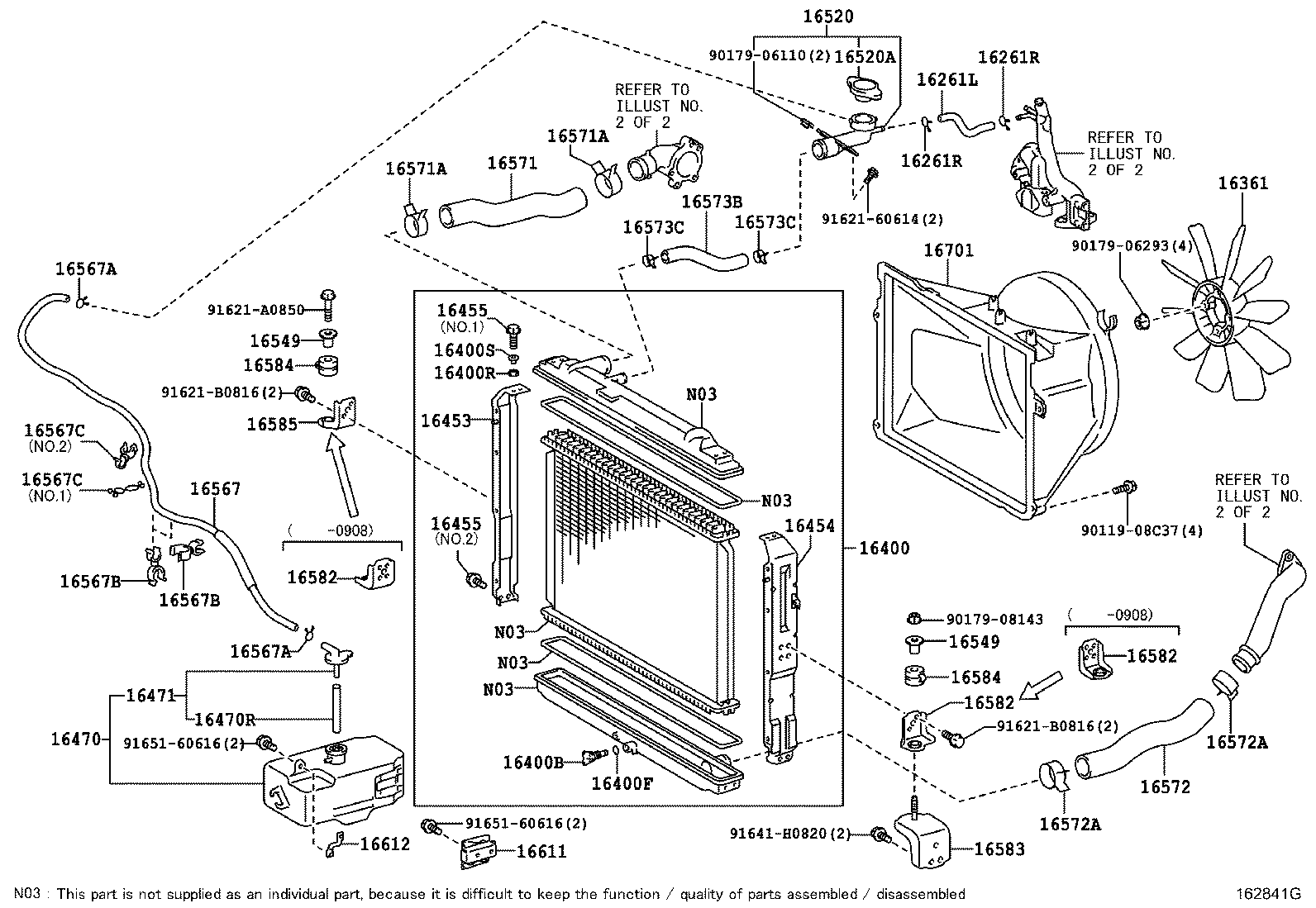 16206-78141 PIPE SUB-ASSY, WATER BY-PASS, NO.3 product image