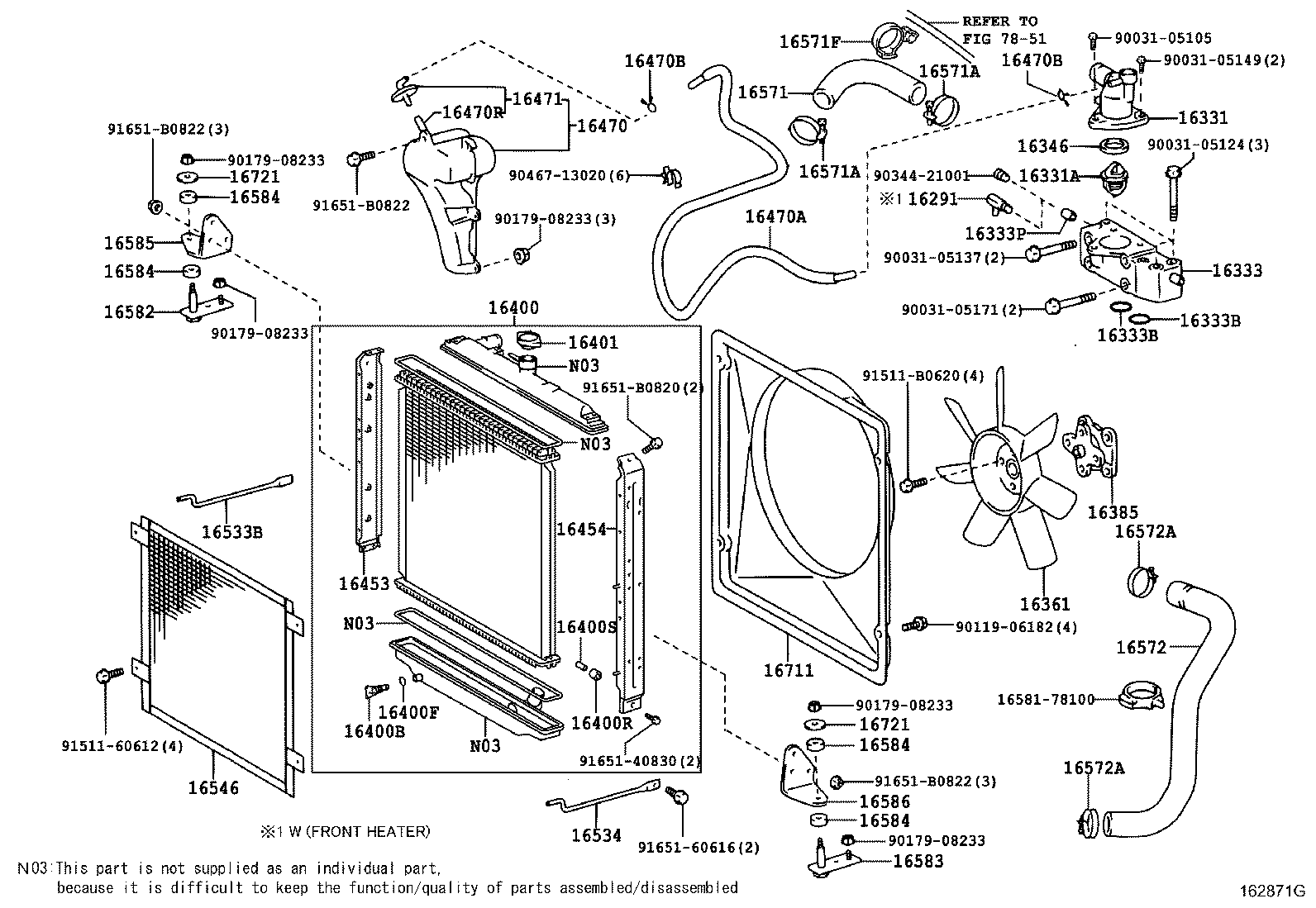 16206-78461 Water Bypass Pipe product image