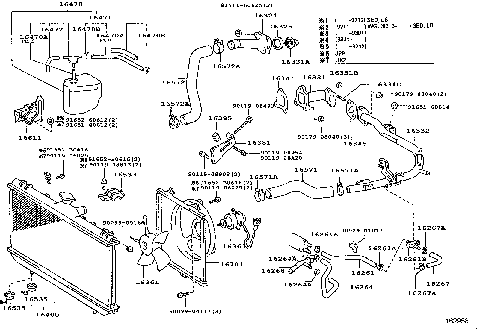 16268-74190 PIPE, WATER BY-PASS, NO.1 product image