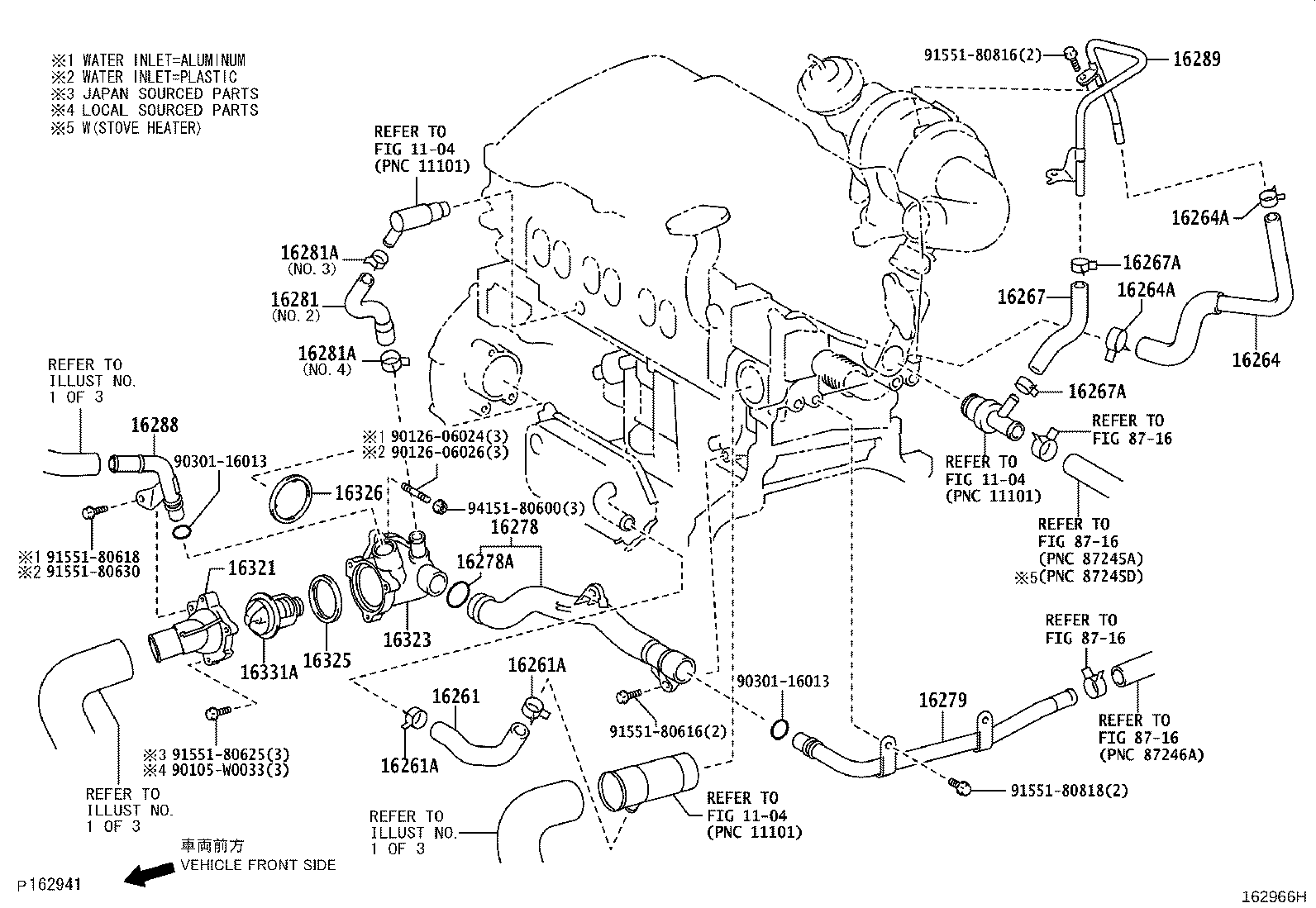16206-33041 Water Bypass Pipe product image