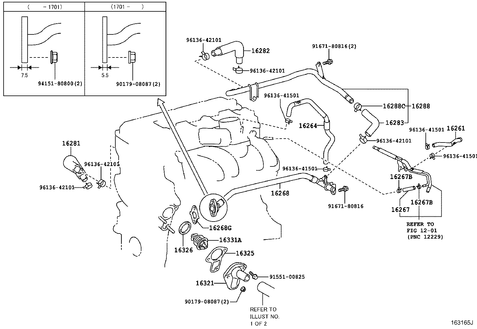 16206-78141 PIPE SUB-ASSY, WATER BY-PASS, NO.3 product image