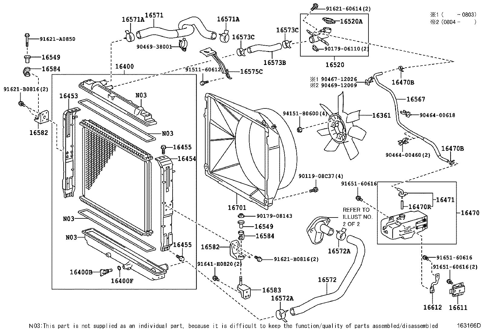 16206-78141 PIPE SUB-ASSY, WATER BY-PASS, NO.3 product image