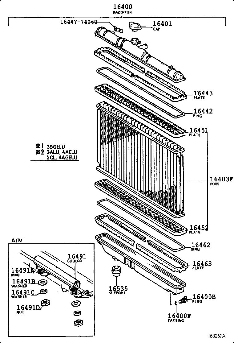 16533-16040 SUPPORT, RADIATOR, UPPER product image