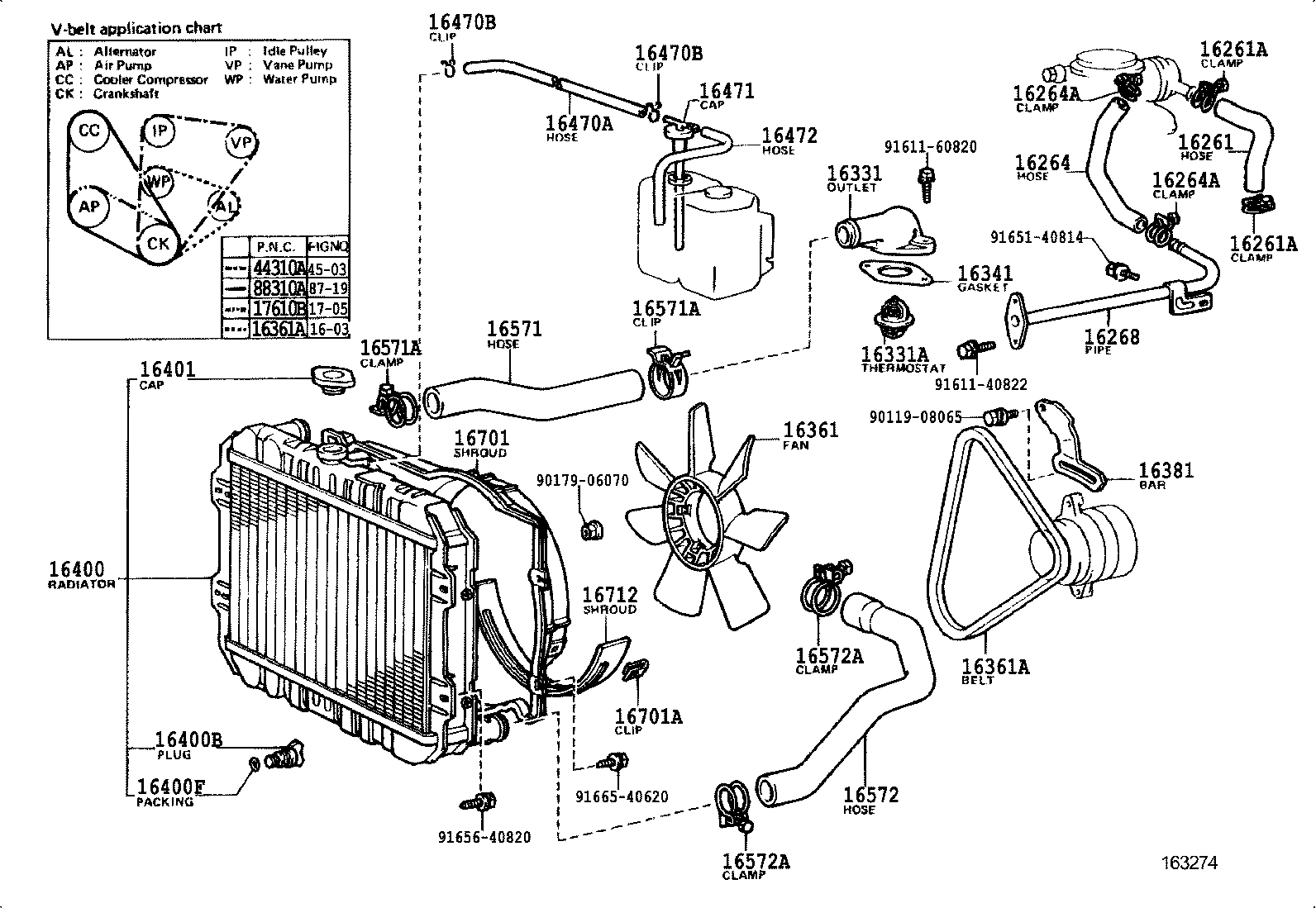 16572-38050 HOSE, RADIATOR, OUTLET product image