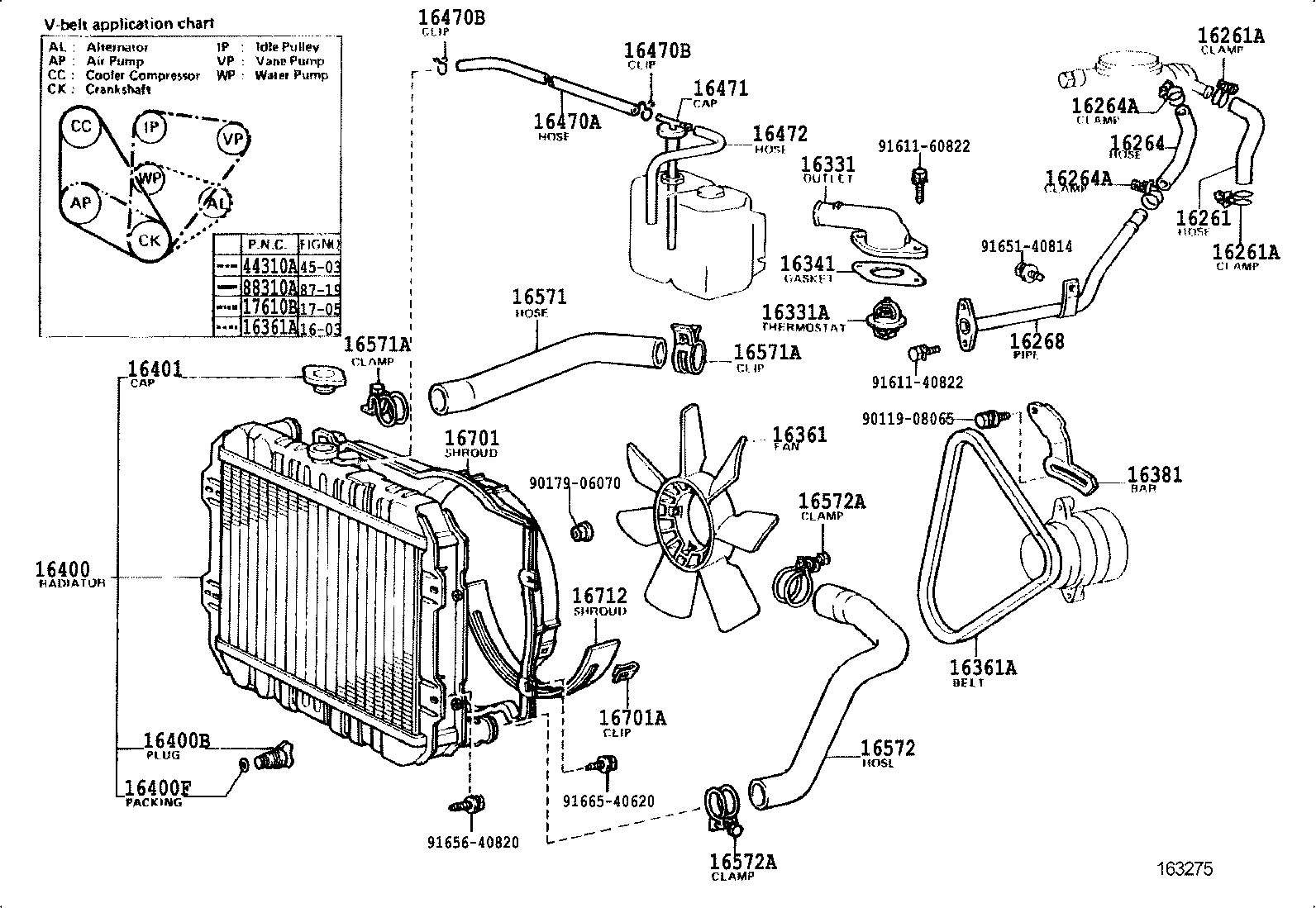 16572-38050 HOSE, RADIATOR, OUTLET product image