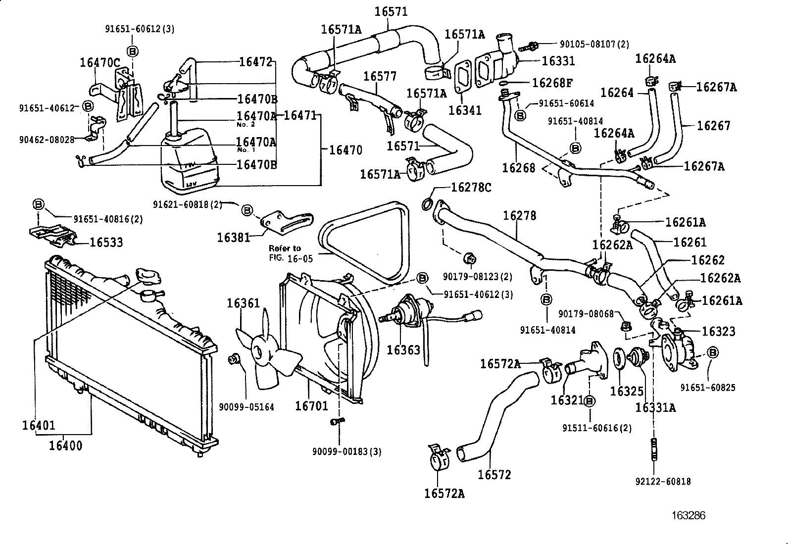 16571-16060 HOSE, RADIATOR, INLET product image