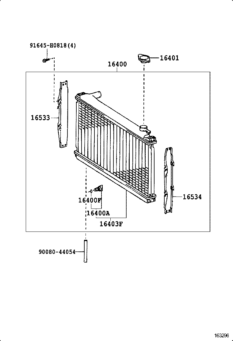 16571-62050 HOSE, RADIATOR, INLET product image