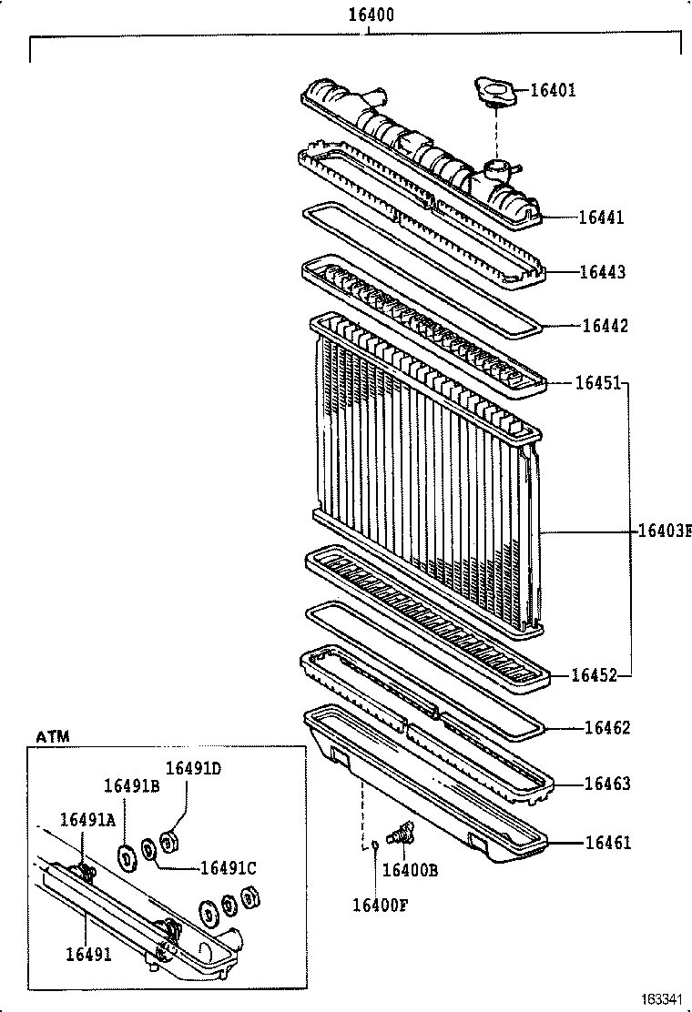 16347-70010 GASKET, WATER BY-PASS product image