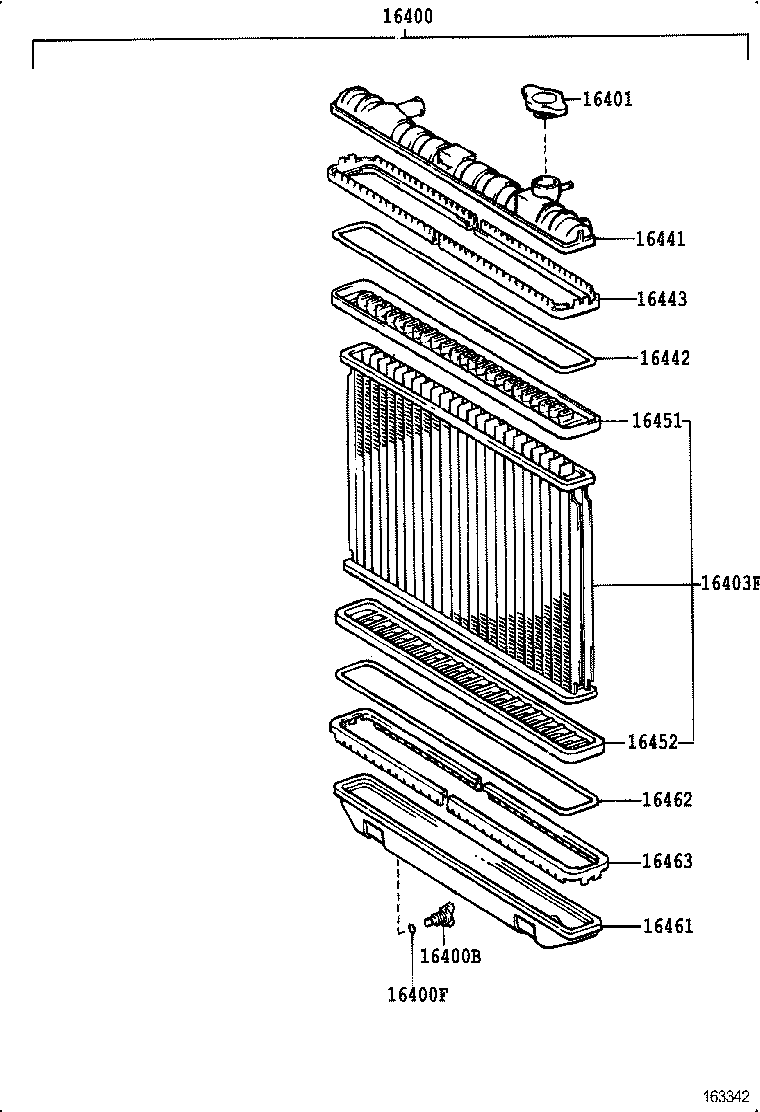 16347-70010 GASKET, WATER BY-PASS product image