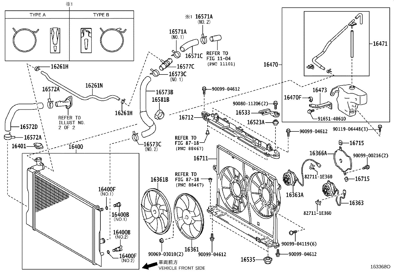 16261-28130 HOSE, WATER BY-PASS product image