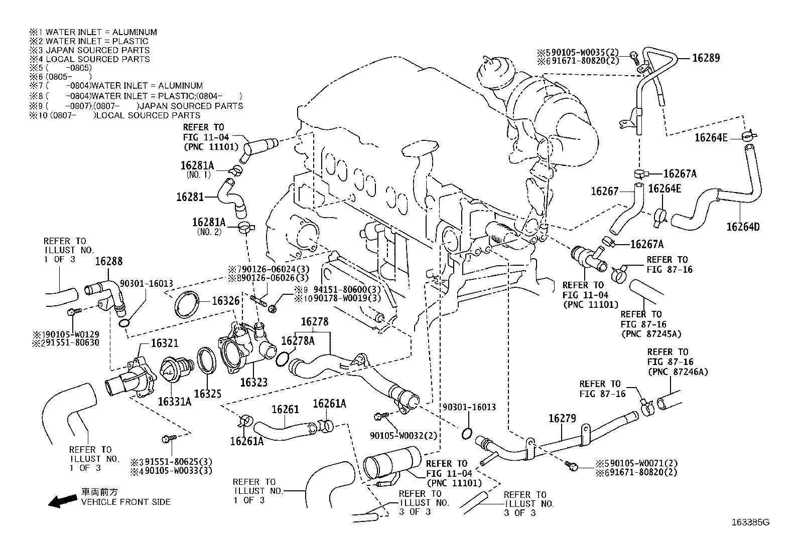 16258-0R010 GASKET, WATER BY-PASS product image