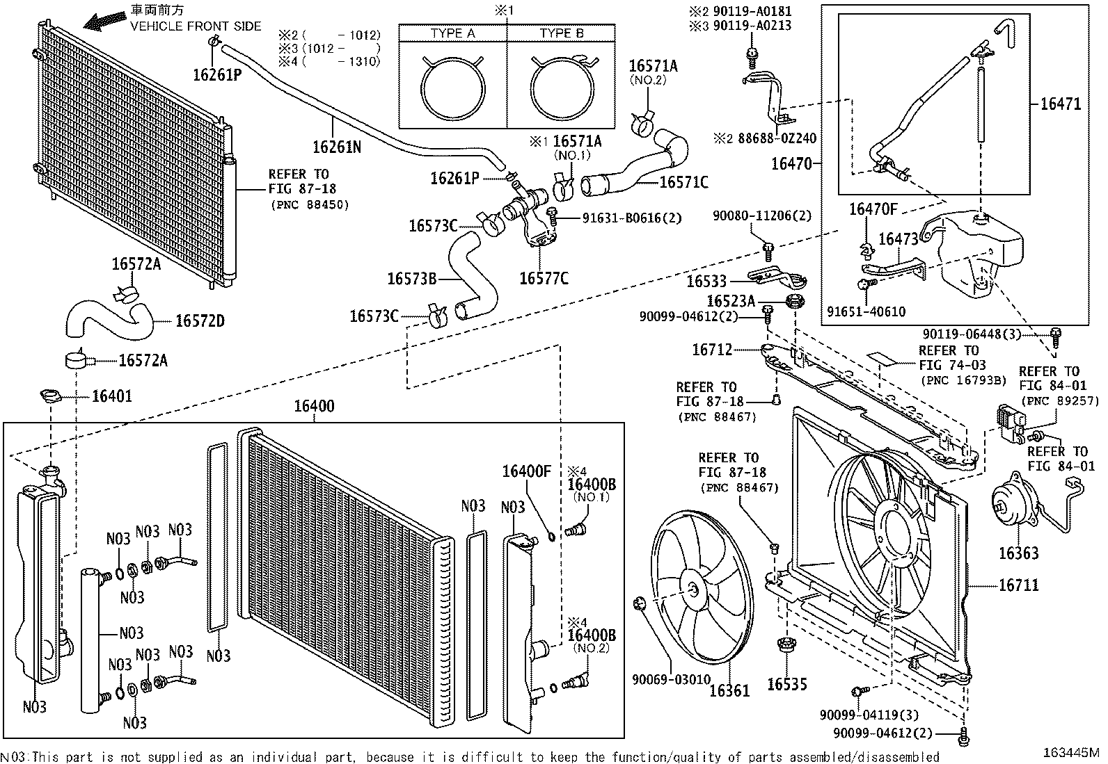 16261-28130 HOSE, WATER BY-PASS product image
