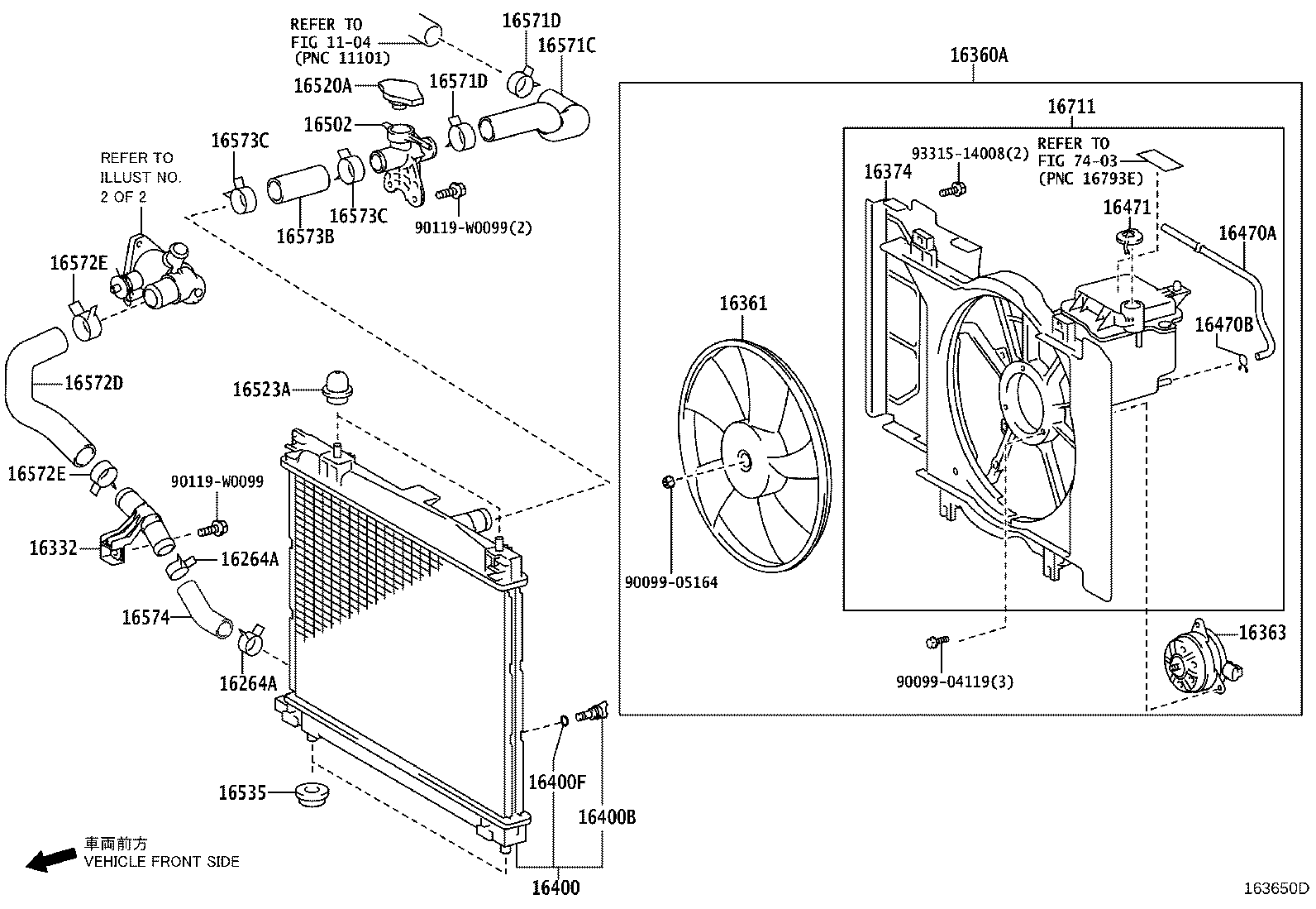 16260-0Q040 Water Bypass Hose Assembly product image