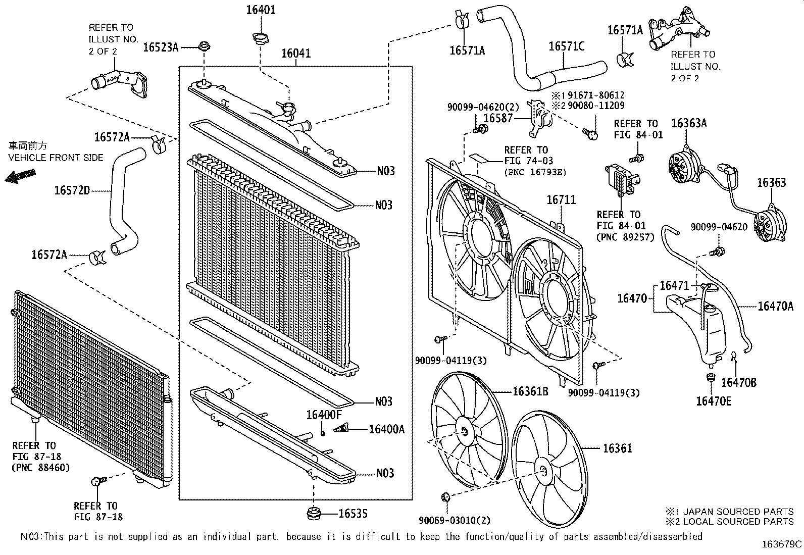 16041-0P210 RADIATOR ASSY, NO.2 product image