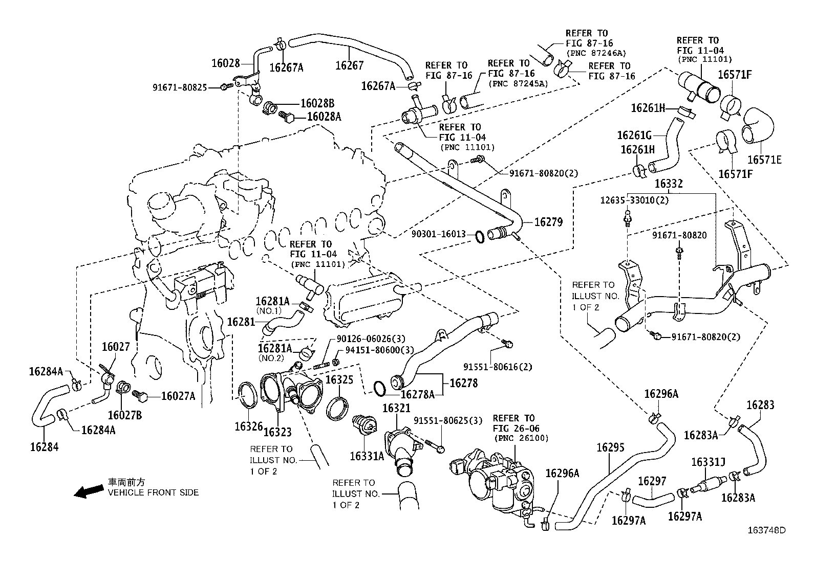 16028-26021 PIPE SUB-ASSY, TURBO WATER, NO.2 product image