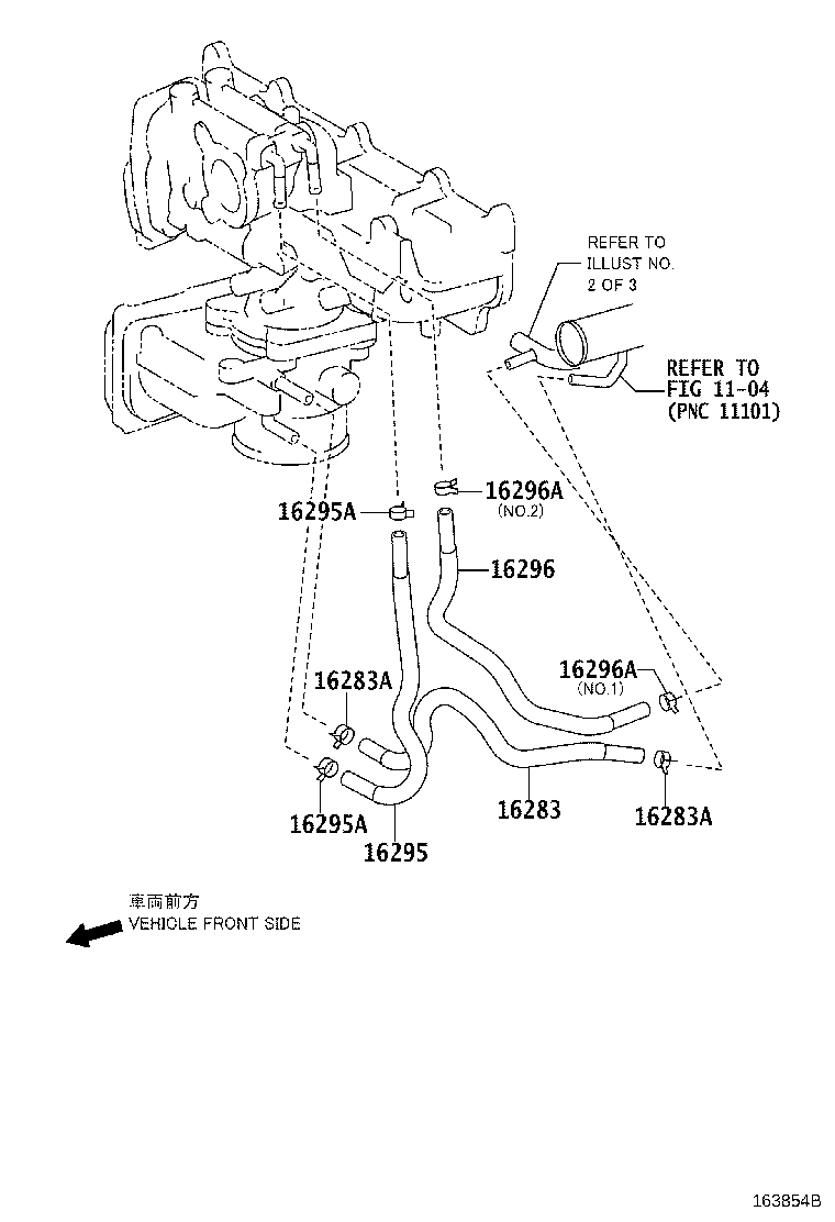 16281-0D010 HOSE, WATER BY-PASS, NO.5 product image