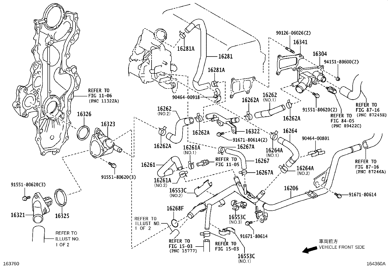 16206-33041 Water Bypass Pipe product image