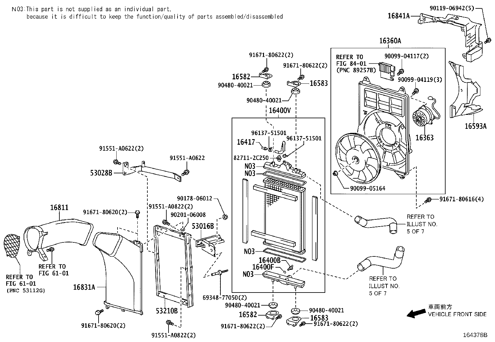 16206-45030 PIPE SUB-ASSY, WATER BY-PASS, NO.2 product image