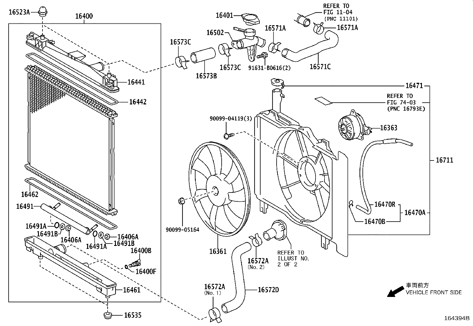16264-21070 HOSE, WATER BY-PASS, NO.2 product image
