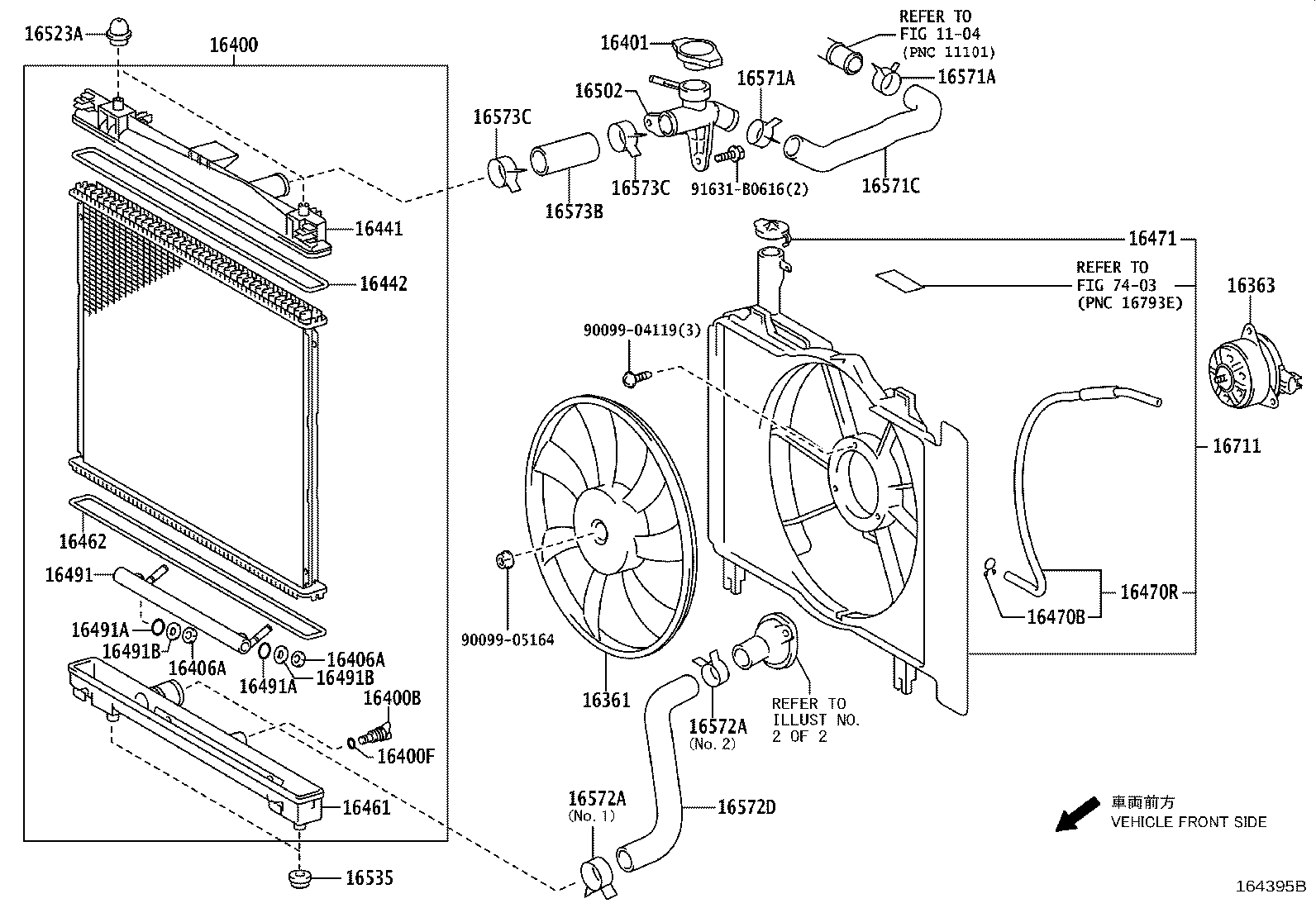 16264-21070 HOSE, WATER BY-PASS, NO.2 product image