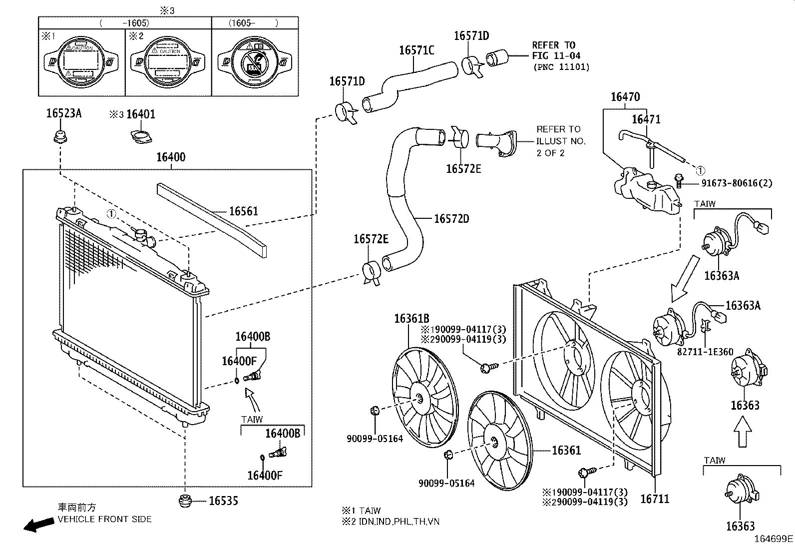 16261-36062 HOSE, WATER BY-PASS, NO.1 product image