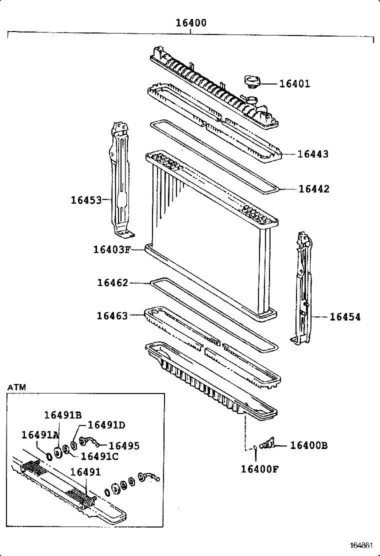 16400-66091 RADIATOR ASSY product image