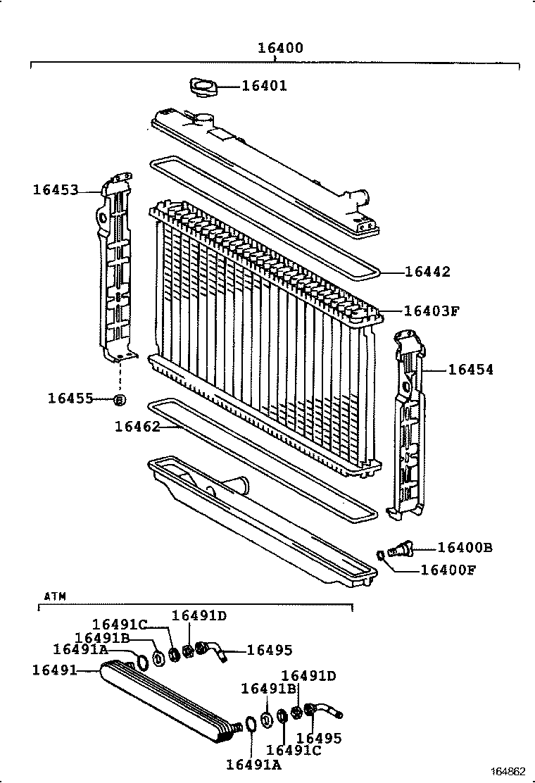 16400-66091 RADIATOR ASSY product image