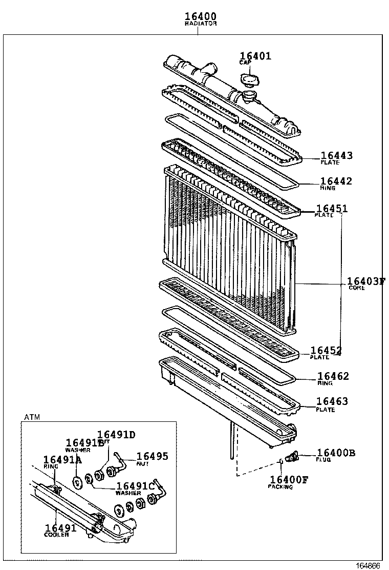16261-13050 HOSE, WATER BY-PASS product image