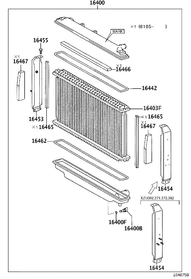 16206-78061 PIPE SUB-ASSY, WATER BY-PASS, NO.3 product image