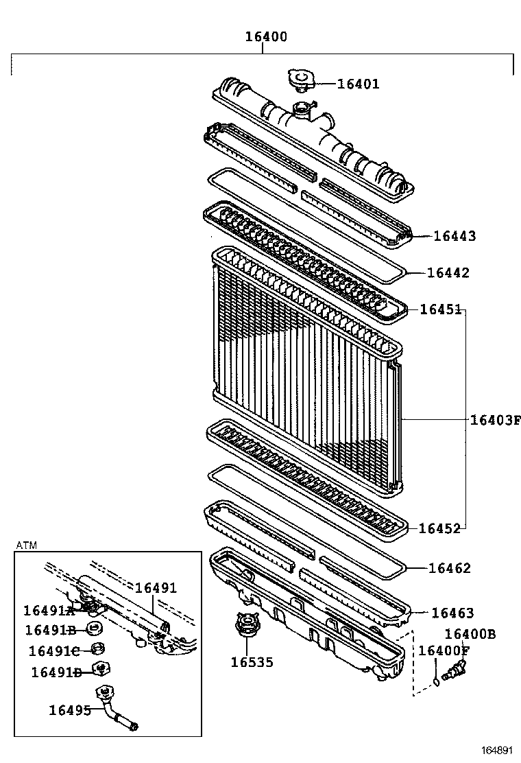 16400-55050 RADIATOR ASSY product image