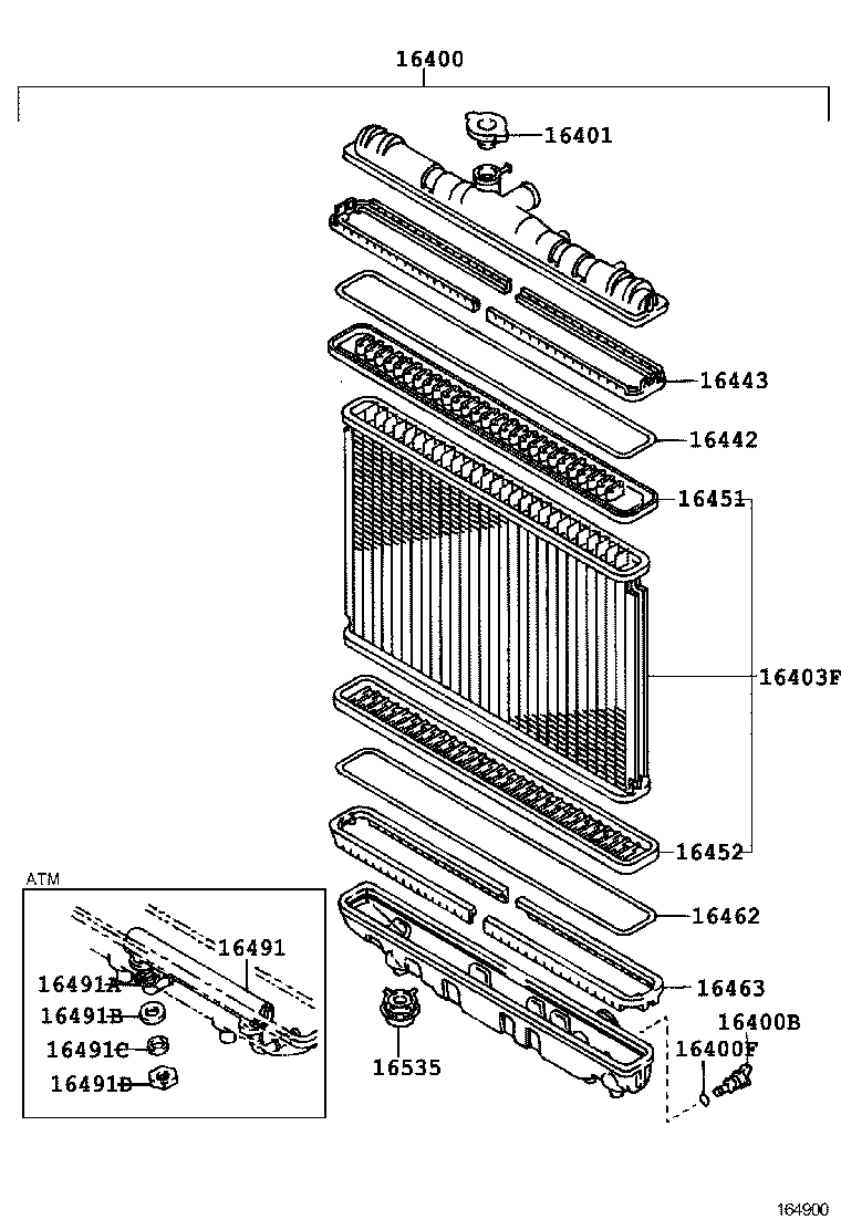 16400-55050 RADIATOR ASSY product image