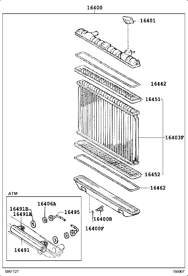 16261-50040 HOSE, WATER BY-PASS product image