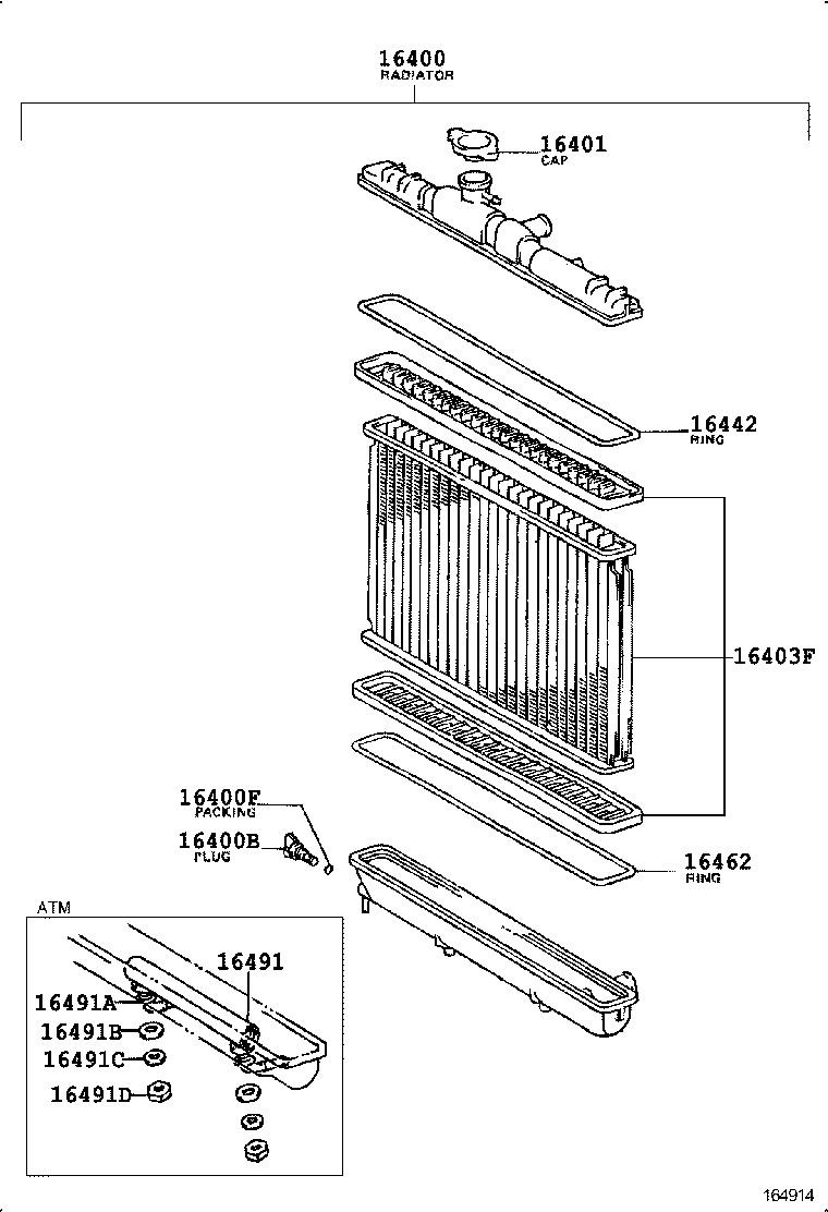 16400-15600 RADIATOR ASSY product image