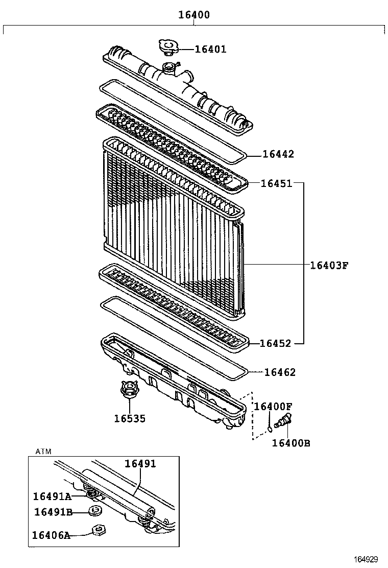 16400-16401 RADIATOR ASSY product image
